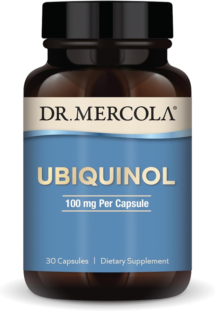 Mercola Ubiquinol博士 - 100 mg Ubiquinol - エネルギー生産をサポート - 抗酸化サプリメント - 非GMO、グルテンフリー&大豆フリー - 30カプセル(30サービング)