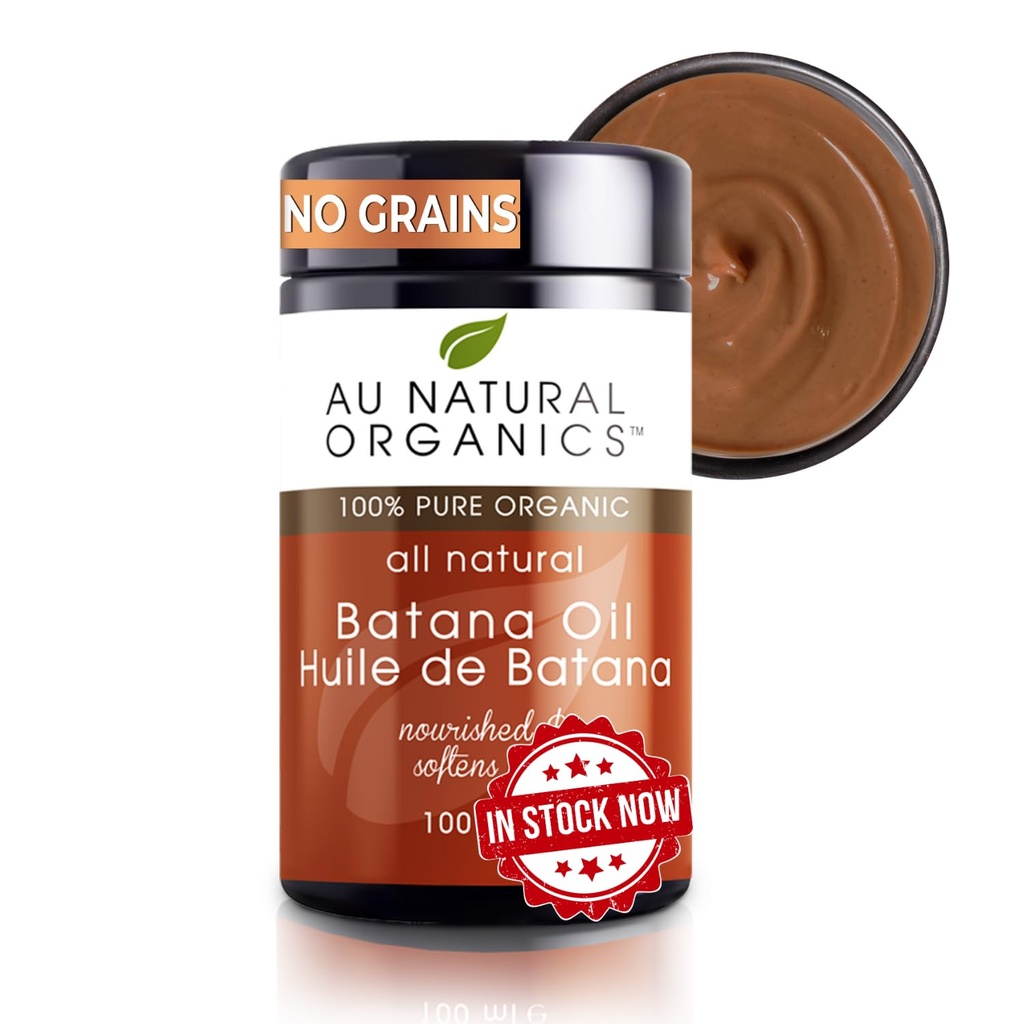 「Auの自然な有機性毛のstylingの代理店-毛の成長のための未加工Batanaオイル、100のml、Neurishesおよび修理は、毛損失を最小にし、乾燥した保湿しま、Grandually白を茶色に回します」