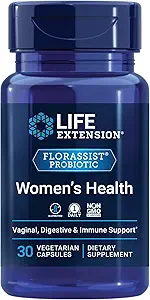 ライフエクステンションFLORASSIST® Probiotic Women's Health、Vaginal Health、Digestive Health、免疫健康、グルテンフリー、非GMO、ベジタリアン、日次式、30カプセル