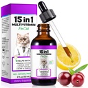 Cat Multivitamin,15 で 1 猫のビタミンの液体の低下は心の健康、骨、接合箇所、皮及びコート、ぼうこう、免疫システム サポート 60ml を補います