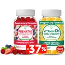 Lunakai PrenatalとビタミンD3グミーバンドル - 妊娠中のマルチビタミンGummyと鉄&葉酸 - 免疫、骨、および大人のための気分のサポートサプリメント