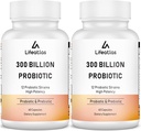 300ビリオンCFUプロバイオティクス - 女性と男性のためのプロバイオティクス、12プロバイオティックストレーナープラスプレバイオティクス、全体的な消化と腸の健康、免疫サポート、シェルフ安定 - 120カプセル