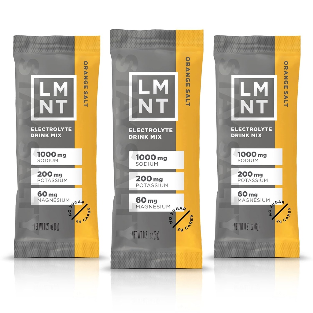 LMNT Keto 電解液パウダーパック|パルオ水化パウダー|砂糖・人工成分なし | オレンジソルト | 30 スティックパック