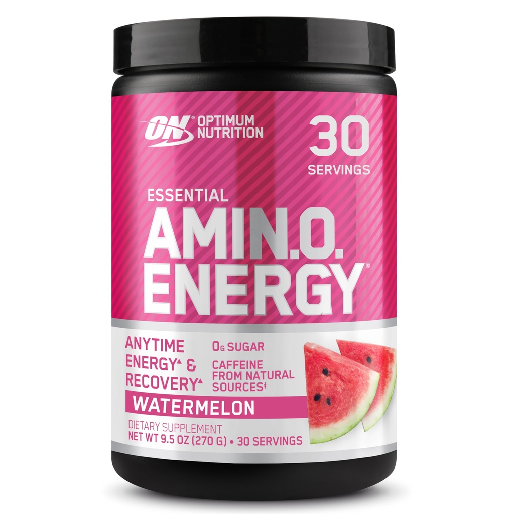 最適栄養アミノエネルギー - 緑茶、BCAA、アミノ酸、Ketoフレンドリー、グリーンコーヒーエキス、エネルギーパウダー - Watermelon、30サービング(パッケージ5月Vary)