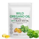 Oregano Softgels オイル - ワイルドオレガノオイル 6,000 mg と ブラックシードオイル 200 mg カプセル、120 カウント、ポテントカルバロール ・ ティモキノン、非GMO、乳製品無料、グルテンフリー