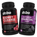 キドニークレンジングデトックス&活性炭 - 天然クランベリー&ウバウルシエキスは、腎臓、膀胱&尿路の健康をサポート - 胃ガス&ブロッキングサポートのためのココナッツチャコールピル