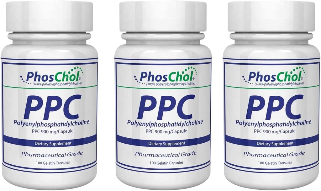 Nutrasal PhosChol PPC Polyenyl PhosphatidylCholine Choline Supplement 900mg 300 Gelatin Capsules