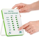 Medication Tracker & Pill Reminder | Visual Reminder Alarm | 7 Day AM PM Medication Reminder | Take and Slide | No More Second-guessing or Double-dosing | Perfect for The Elderly (Two Column English)