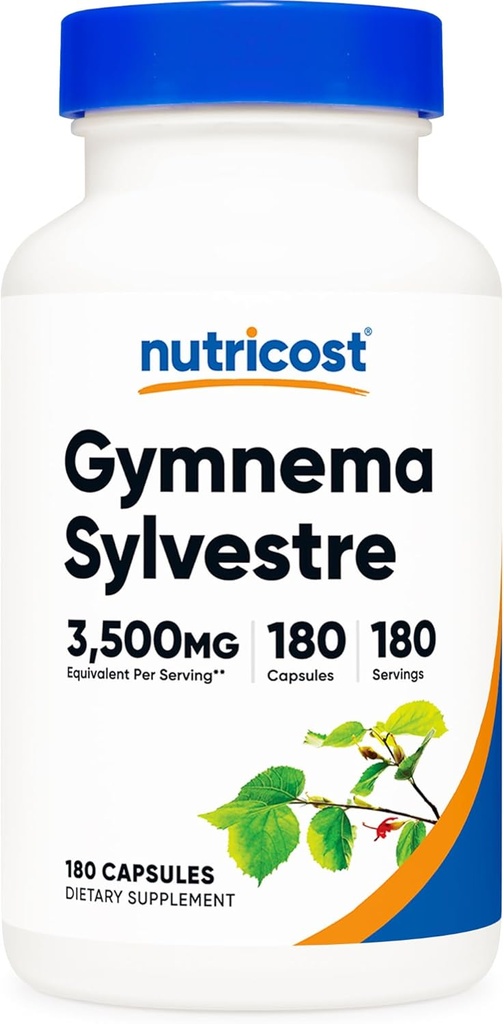 175mg、180カプセルからのNutricost Gymnema Sylvestre 3500mg (20:1のエキス) - 非GMO、グルテンフリー、およびベジタリアンフレンドリー