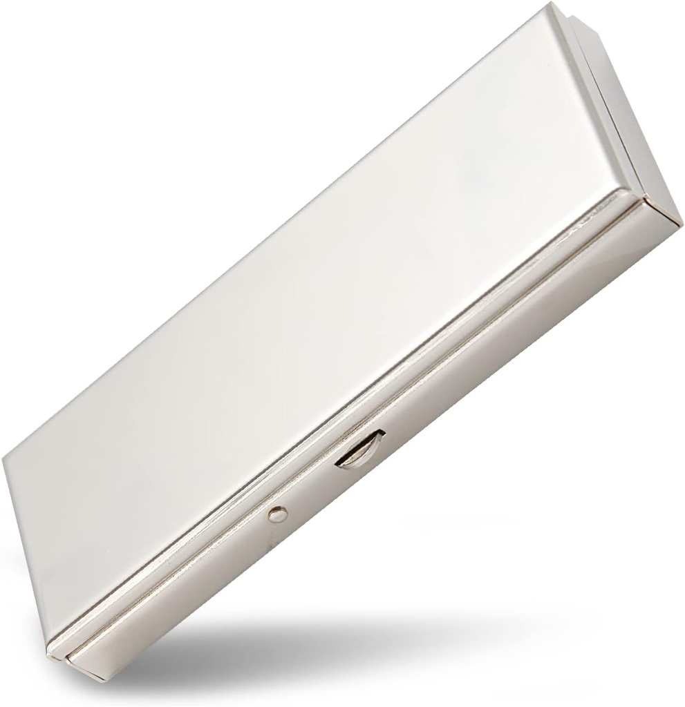 7 日きれいな小型金属の丸薬のオルガナイザーの丸薬箱はばねの開いた設計の作り付けの構造ミラーを組み立て、ビタミンのタラの肝油の補足および薬物(銀)を握る7 Compartment