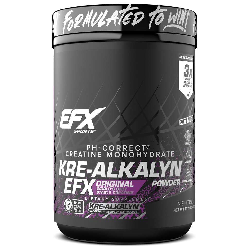 EFX Sports Kre-Alkalyn EFXパウダー | pH 補正クレアチン モノハイド パウダー サプリメント | 強度・筋肉の成長・性能 | 266 サービング (未定)