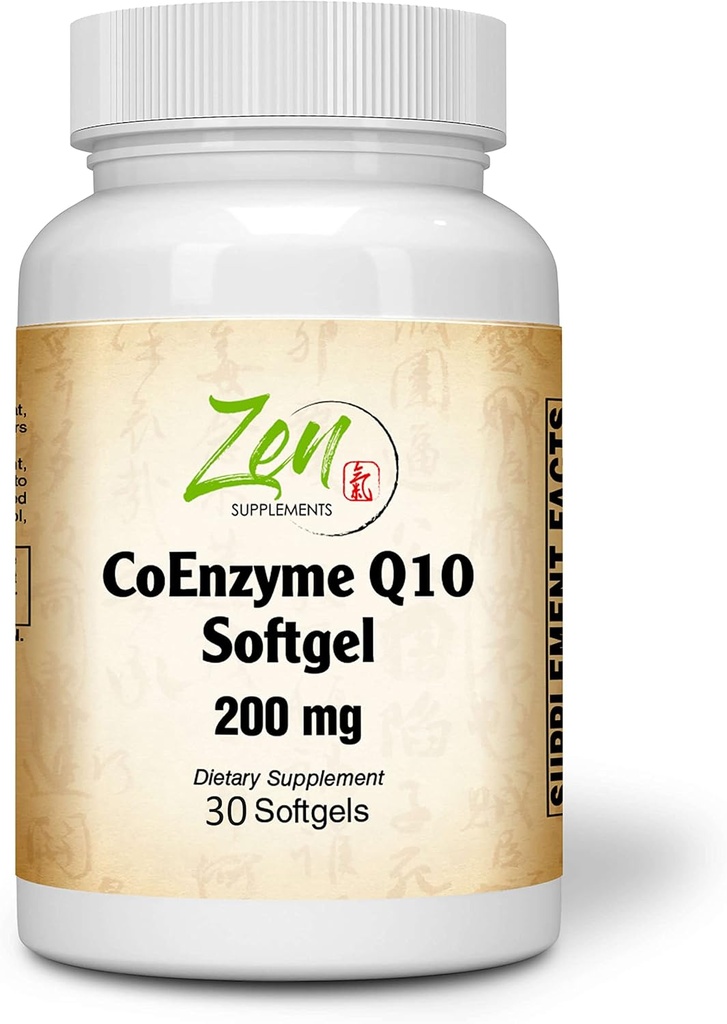 ゼネラルサプリメントコエンザイムQ10 200mg - ビタミンEオイルのコク10 - 抗酸化剤サポート、心臓の健康、エネルギー、健康なコレステロール - 非GMO&グルテンフリー30Softgel