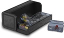 ピルオルガナイザー 2 日、午前 Pm Twice 毎日の丸薬ケース、取り外し可能な大型トラベルピルボックス 7 日、ビタミン医薬品サプリメント魚油(黒)のための週刊ピル容器