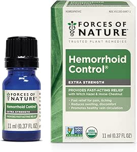 性質の痔の処置、余分強さ0.37 Fl Ozの有機性ホメオパシー薬及びエッセンシャル オイル、痛み、かゆみ、膨張、痛みおよび不快感のための痔の救助の力