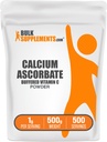 BulkSupplements.comカルシウムアスコルベートパウダー - 緩衝ビタミンCサプリメント、カルシウムパウダー - ビーガン&グルテンフリー、給餌1g、500g(1.1ポンド)(パッケージ1)
