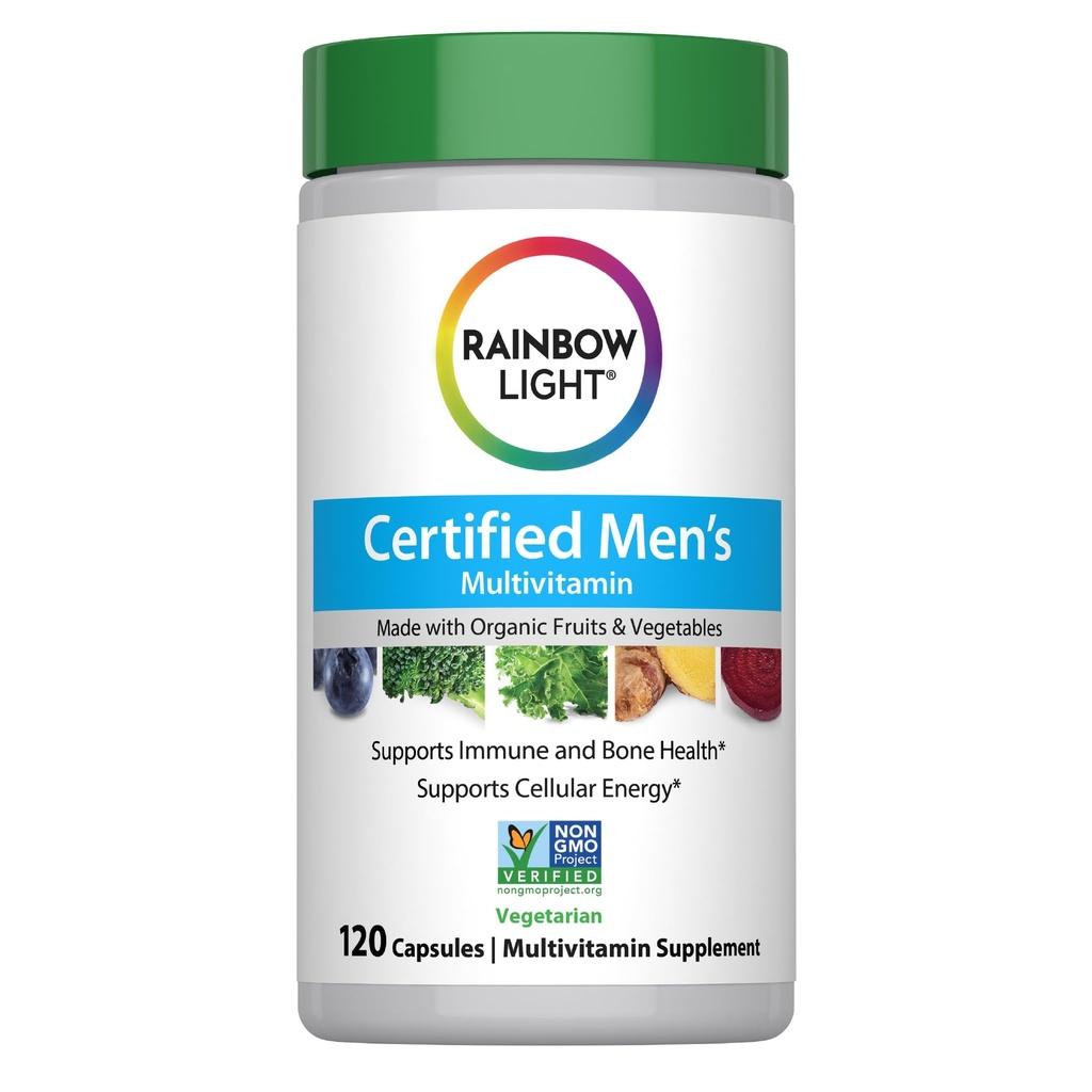 人のための虹ライトMultivitamin、ビタミンC、D及び亜鉛、プロバイオティクス、人のMultivitaminは高い効力の免除、中心及びレバー サポート、非GMO、ベジタリアン、120のタブレットを提供します
