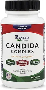 Zenesis の実験室の Candida の複雑なクレンジングの Detox のコンデンサーの酸の補足、オレガノのエキス、Probiotics、酵素(60 のカプセル、30 日の供給)
