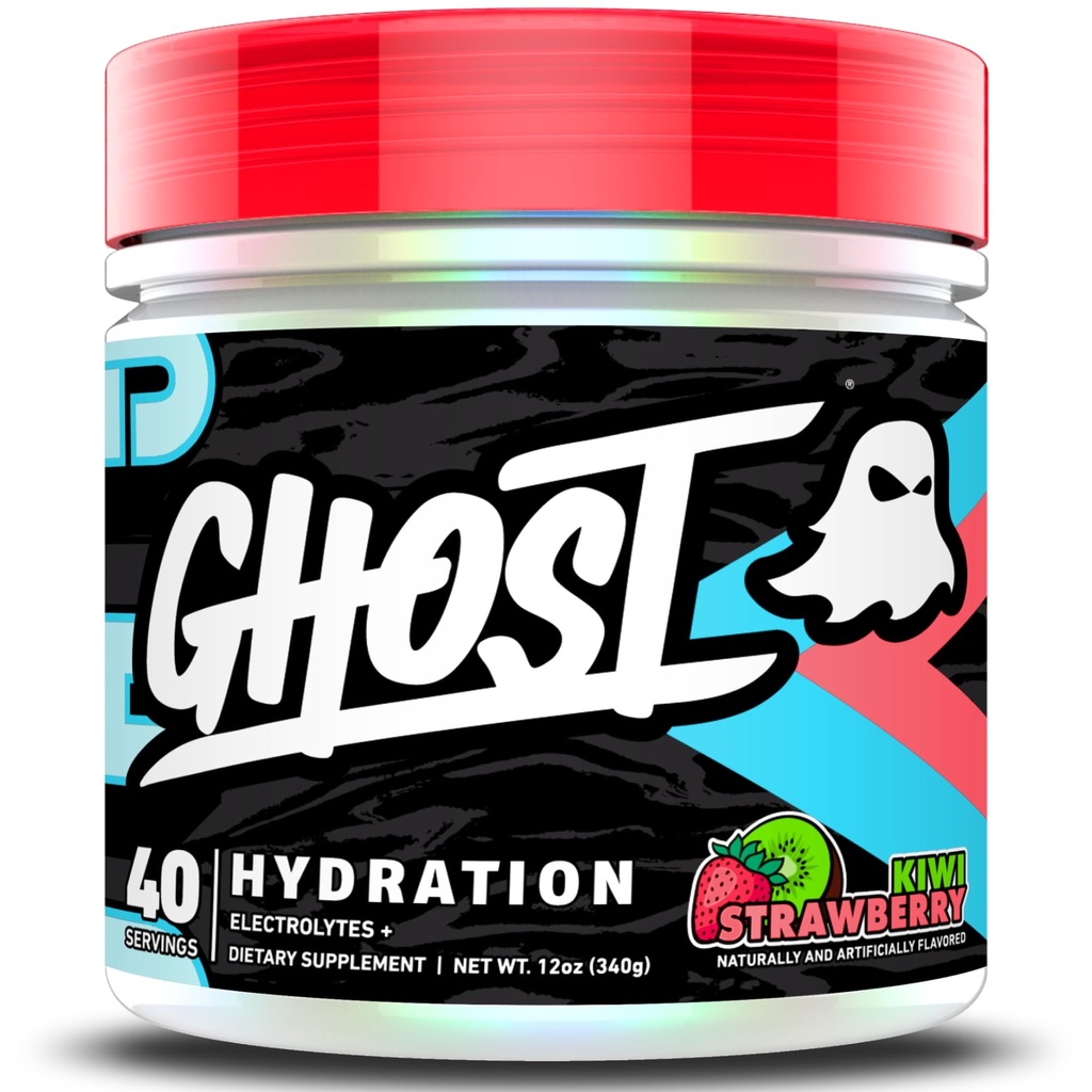 GHOST Hydration, キウイ いちご, 40 サーブ, 電解質粉末 - 飲み物ミックス マグネシウムとサプリメント, カリウム, ビタミン C & エネルギー・耐久性のためのタウリン - ビーガン, 大豆の無料, 砂糖 & グルテンフリー