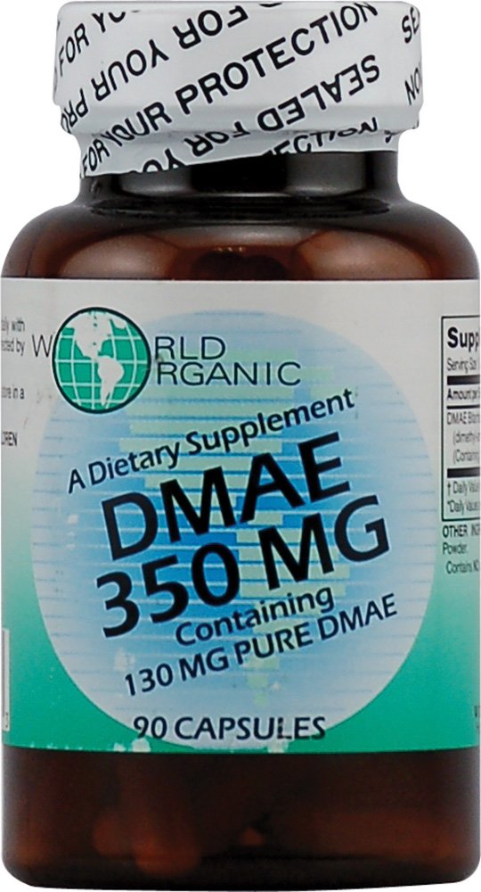 世界オーガニックDMAE - 350mg - 90カプセル