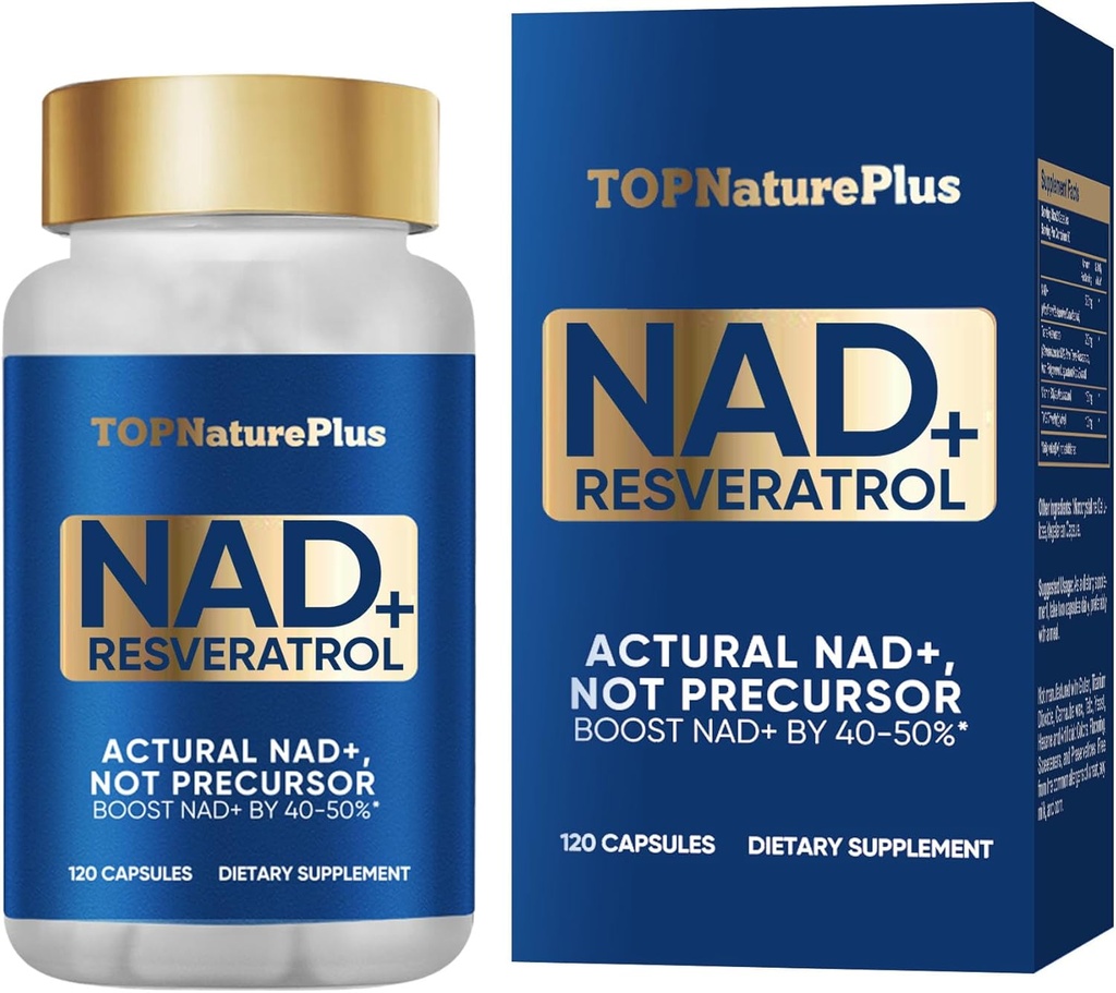 NAD+の補足1000のmgの純粋有機性、最も高いNAD+のResveratrolの補足エネルギーおよびDNAの修理のための最高の吸収、老化の防衛、頭脳機能サポート、120のカプセル
