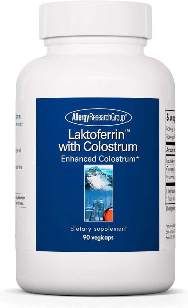 Colostrumの補足が付いているアレルギーの研究のグループLaktoferrin - Lactoferrin、Bovine Colostrum、Immoglobulin、Lysozyme、IgG、IGA、IgMの野菜カプセル- 90の計算
