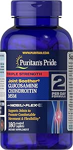 Puritan's Pride Glucosamine Chondroitin MSMタブレット、1日あたりの2
