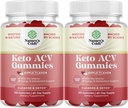 Keto ACV 母親と高度な代謝サポートのためのグミー - ボディクレンジングとデトックスのための砂糖無料ACV Ketoグミー - アップルサイダー 女性のデトックスサプリメント - 120 咀嚼x2