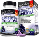 BioSchwartzエルダーベリーカプセル60カウント+プロバイオティック40ビリオンCFU 60カウントバンドル