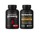 NutraChamps エネルギー & メタボリック サポート: Ginseng & Berberine Duo