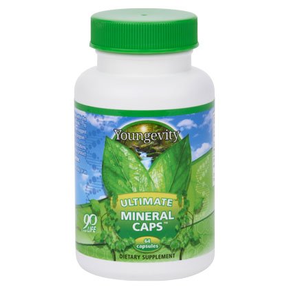 Youngevity究極のミネラルキャップTM - 70 +エッセンシャルフルスペクトラムトレースミネラル - Nutrient-Dense、ヒューミック&アクアミンシーイードから派生(64カプセル - 2パック)