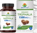 Brieofood Organic Triphala 1500mg、45サービング、ベジタリアン、グルテンフリー、90ベジタリアンタブレット