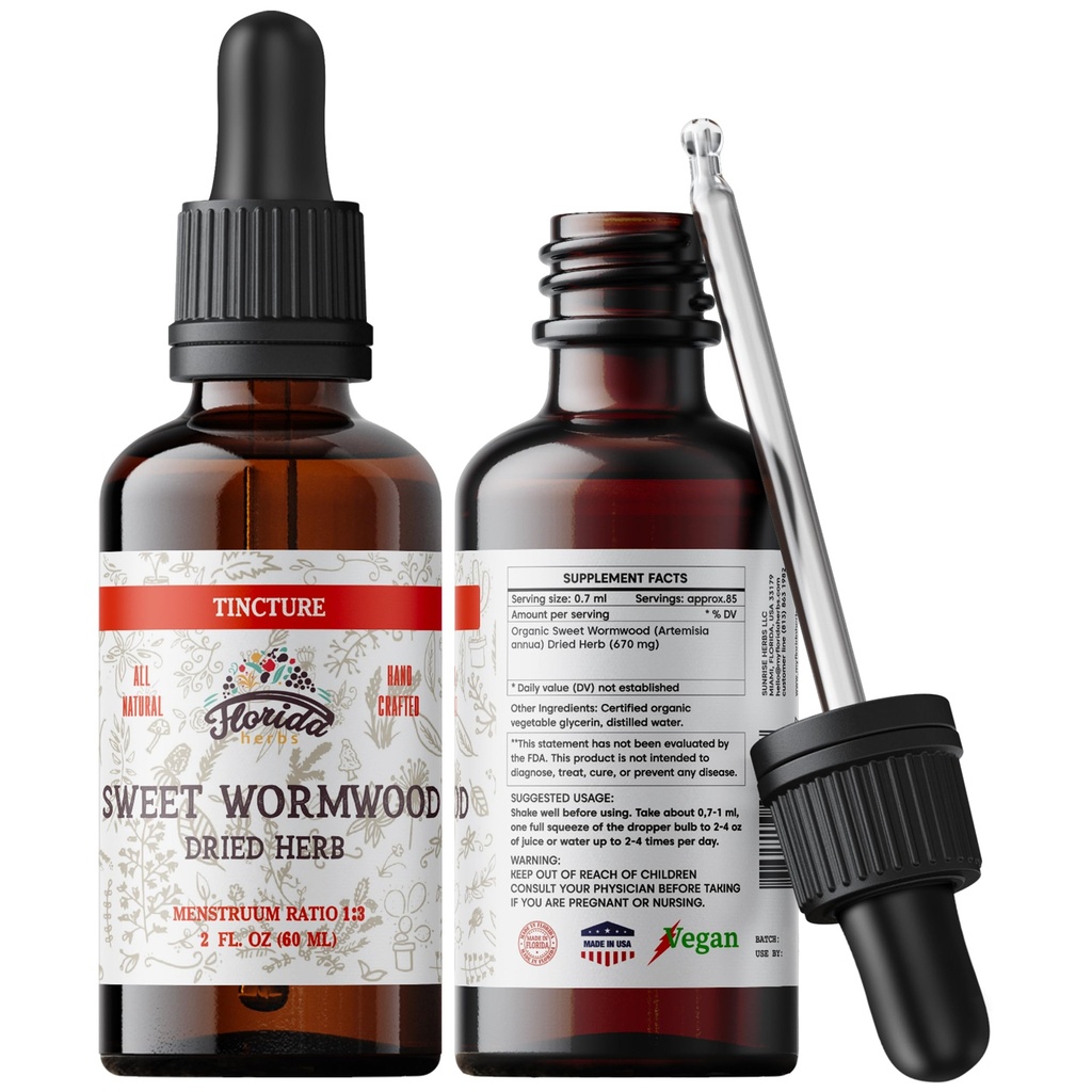 甘いWormwoodの有機性チンキ - 自然な腸のクレンジングおよび消化のクレンジングの補足 - DetoxのためのWormwoodのハーブのエキス - 米国製 - 2 Fl Oz (甘いWormwood - 2 Fl Oz)