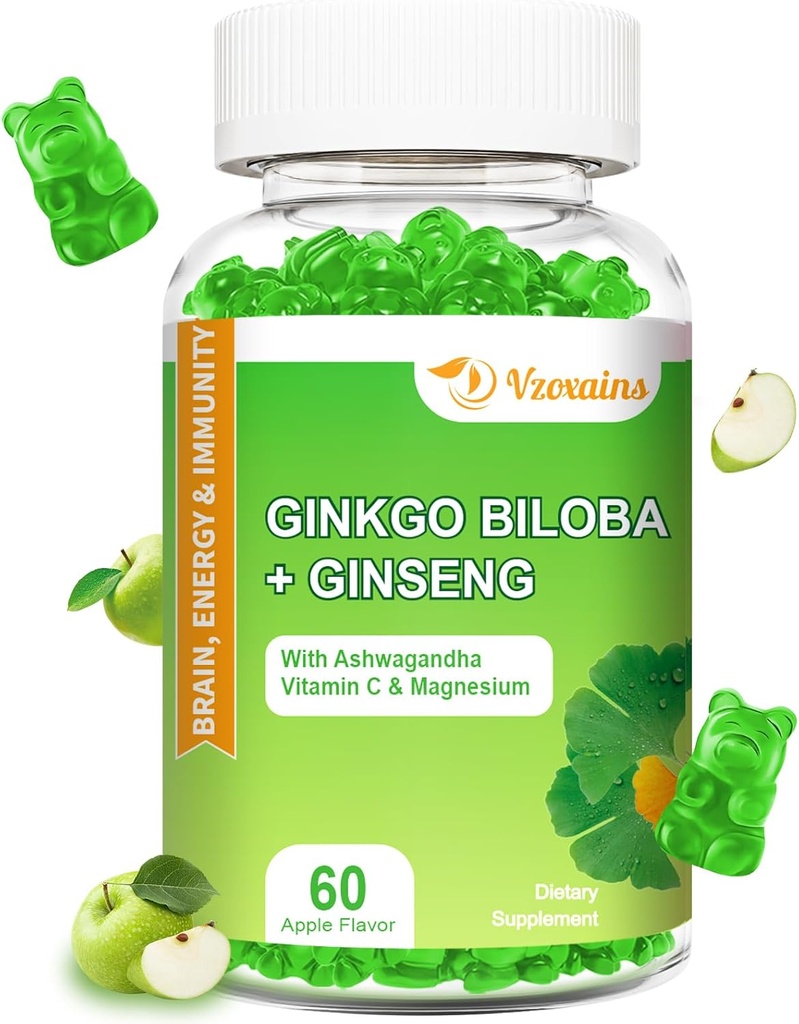 240MG Ginkgo Biloba Ginseng とマグネシウム、Ginko Biloba は頭脳の焦点、大人のための気分および記憶、60 Cts のためのガミーを補います