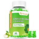 240MG Ginkgo Biloba Ginseng とマグネシウム、Ginko Biloba は頭脳の焦点、大人のための気分および記憶、60 Cts のためのガミーを補います