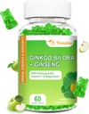 240MG Ginkgo Biloba Ginseng とマグネシウム、Ginko Biloba は頭脳の焦点、大人のための気分および記憶、60 Cts のためのガミーを補います