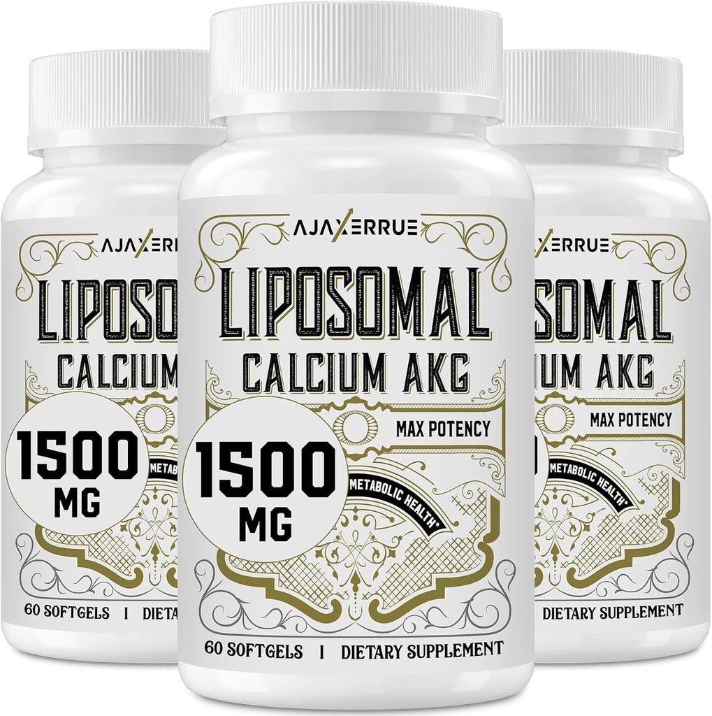 LiposomalカルシウムAKGの補足1500のMG (アルファKetoglutaricの酸)、高い吸収、AAKG、長寿のためのCa AKG、年齢の防衛、細胞エネルギー、メタボリック機能、180のSoftgelsより有効な
