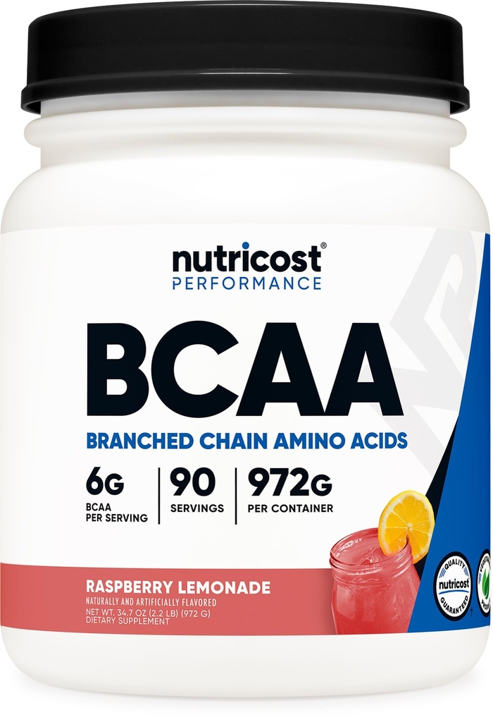 Nutricost BCAAパウダー2:1:1(ラズベリーLemonade、90サービング)