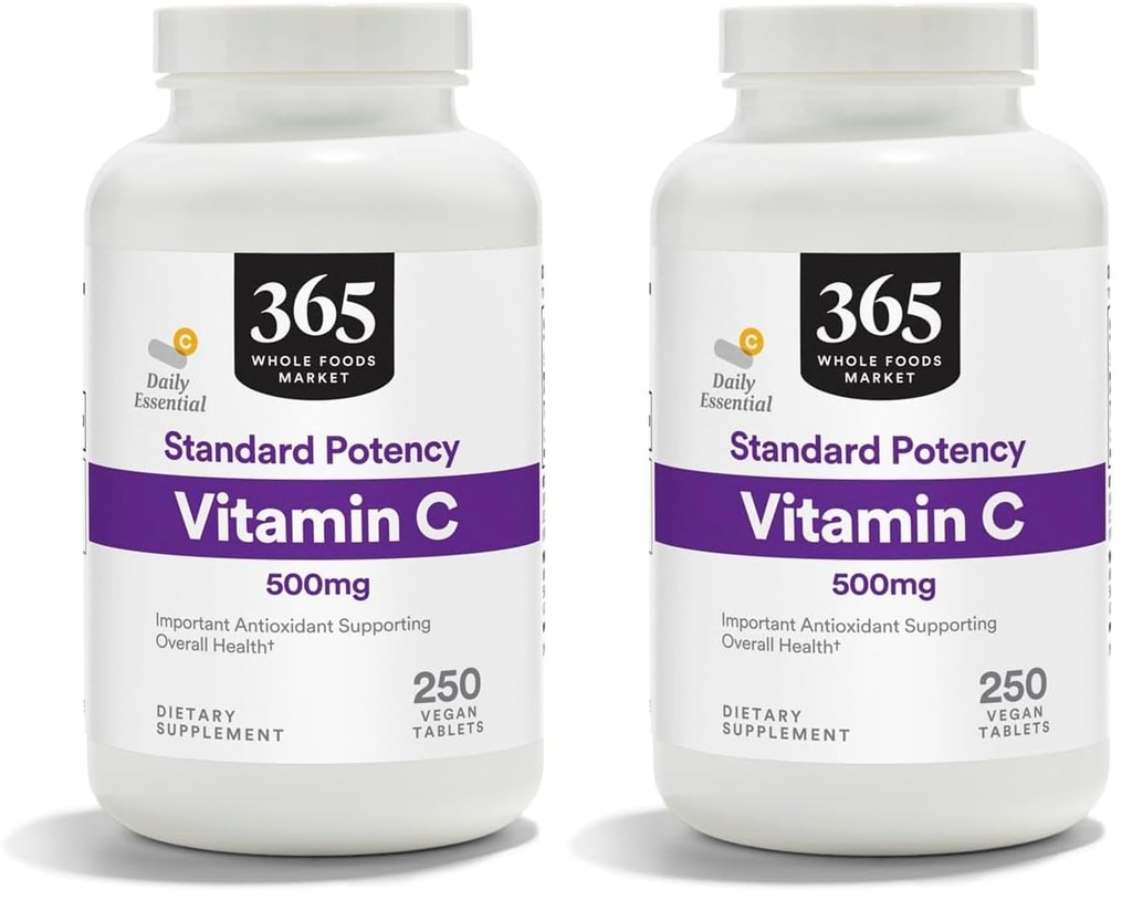全食品市場、ビタミンC 500Mg、250錠(2パック)による365