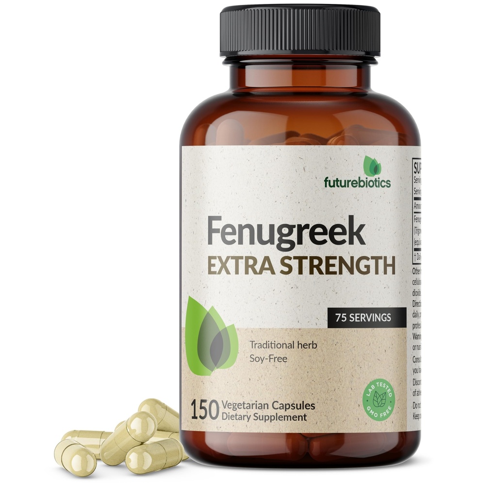 Futurebiotics Fenugreekの余分強さは全面的でよい健康及び井戸、非GMO、150のベジタリアンのカプセルを支えます