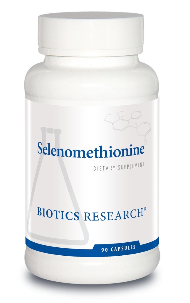 バイオティクス研究Selenomethionine - 高効力セレン、甲状腺腺機能、DNA生成、認知健康、強力な抗酸化剤。 90カプセル
