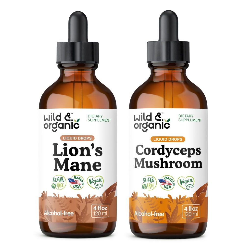 ワイルド&オーガニックライオンズ・マネ・チンチャー 4 fl oz & コルディセプ チンチャー 4 fl oz