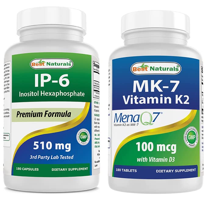 最高のナチュラルIP-6 510 mg&ビタミンK2(MK7)とD3
