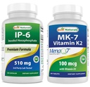 最高のナチュラルIP-6 510 mg&ビタミンK2(MK7)とD3