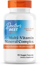 Doctors Best Multi-Vitamin Mineral Complex, Comprehensive Health Support, Non-GMO, Gluten Free, Vegan 90 Veggie Capsules