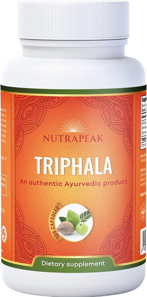 Triphalaカプセル - 2000mg - Ayurvedic Triphala Gugguluブレンド Amla Haritaki Bibhitakiパウダー - 120カプセル - ビーガン非GMO大豆無料グルテンフリーグルテンフリー