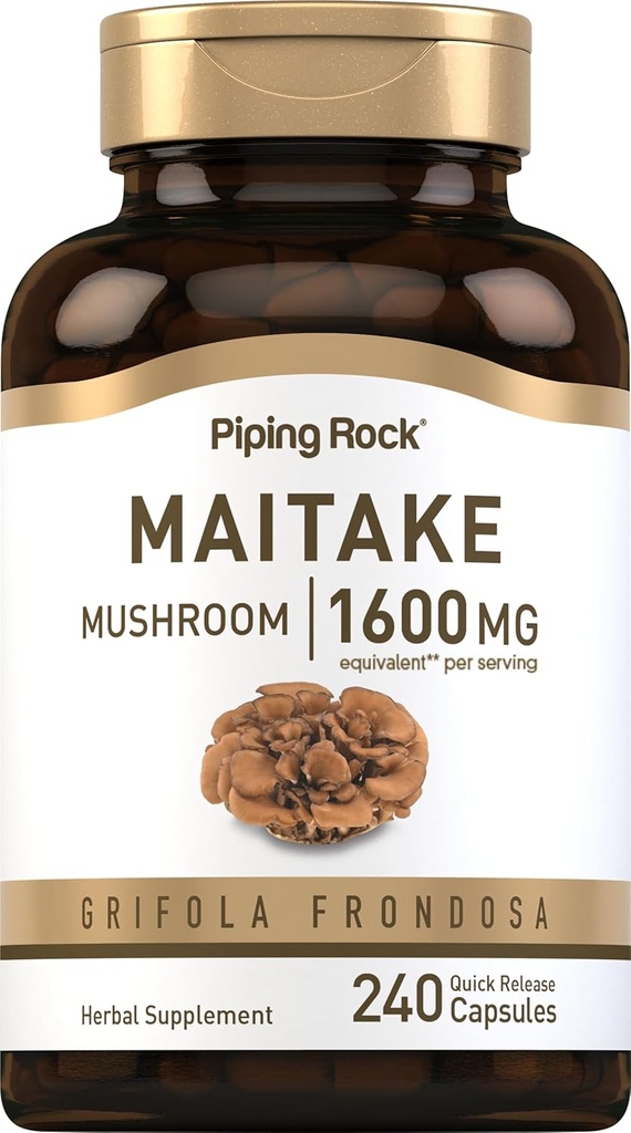 パイピングロック舞茸エキス | 1600mg | 240カプセル | ハーブサプリメント | 非GMO、グルテンフリー