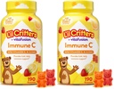 L'il Critters Immune C 子供用デイリーガミーサプリメントビタミン、ビタミンC、D、そして免疫サポート、オレンジ、レモン、チェリーフレーバー、190グミー(パッケージ2)