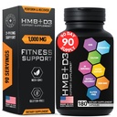 HMB は筋肉成長、強さ及び回復のためのサービングごとのビタミン D3 - 1,000mg カルシウム Beta ヒドロキシベータ メチル酪酸塩- 180 グルテンフリー、非 GMO HMB のカプセル、3 か月の供給と補います