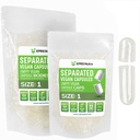 XPRS Nutraビーガンサイズ 1 分別カプセル - 100 カウントクリアプレミアム空のカプセルは、バッグで分離 - ピル 1 DIY のサプリメントの充填のための空