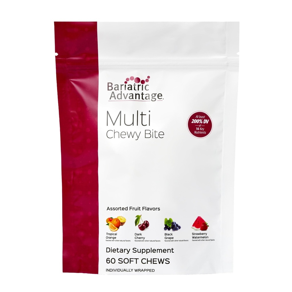 有毒な利点の多Chewyのダニ-Bariatricの外科患者のための柔らかい咀嚼のMultivitamin - 葉酸、ビタミンD3及び多くが付いているChewable Multivitamin - 分類されたフルーツの味- 60の計算